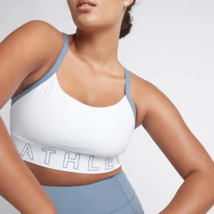 Online Aje ATHLETICA Logotape Adjustable Strap Sports Bra 307 White/Storm Blue