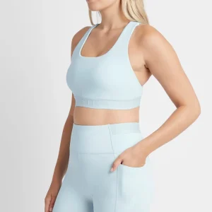 Sale Aje ATHLETICA Logotape Cross Back Sports Bra 305 Ice Blue