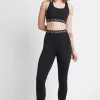 Online Aje ATHLETICA Logotape Laser Cut Full Length Legging 208 Black/White