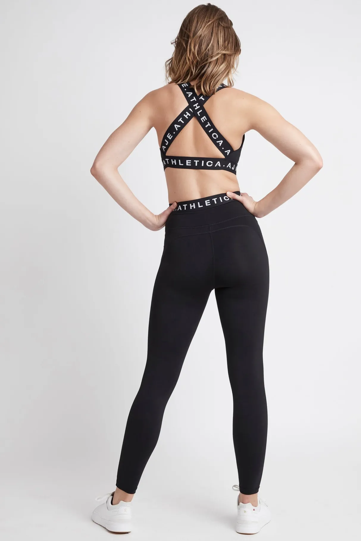 logotape_laser_cut_full_length_legging__4.webp Online Aje ATHLETICA Logotape Laser Cut Full Length Legging 208 Black/White