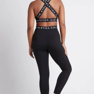 Online Aje ATHLETICA Logotape Laser Cut Full Length Legging 208 Black/White