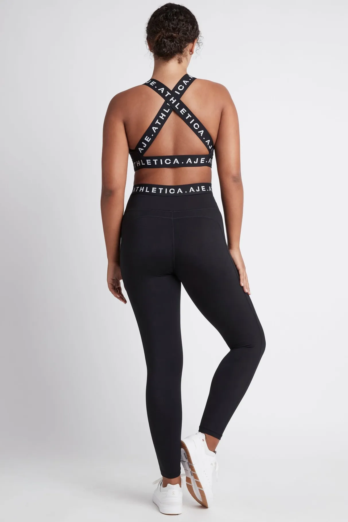 logotape_laser_cut_full_length_legging__8.webp Online Aje ATHLETICA Logotape Laser Cut Full Length Legging 208 Black/White