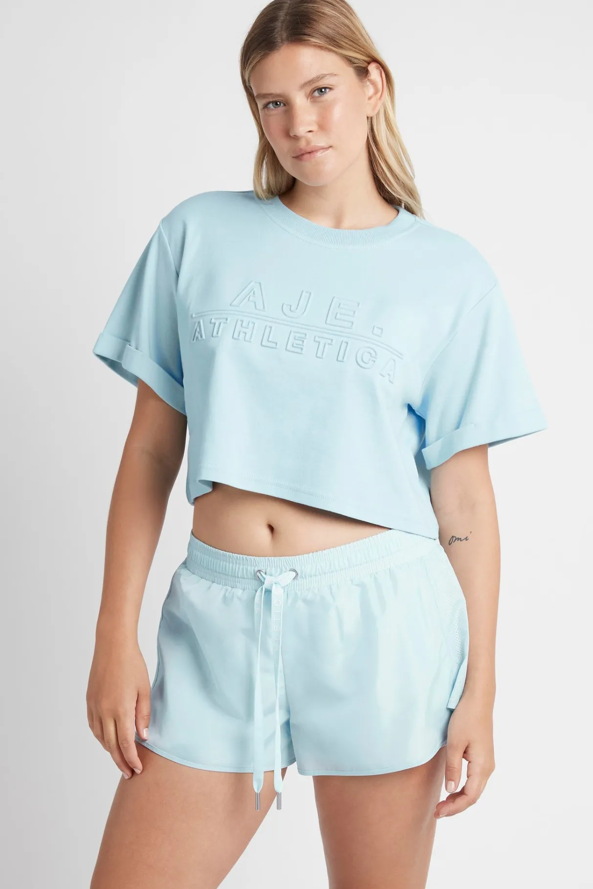 logotape_running_shorts__6-1.webp Cheap Aje ATHLETICA Logotape Running Shorts 602 Ice Blue