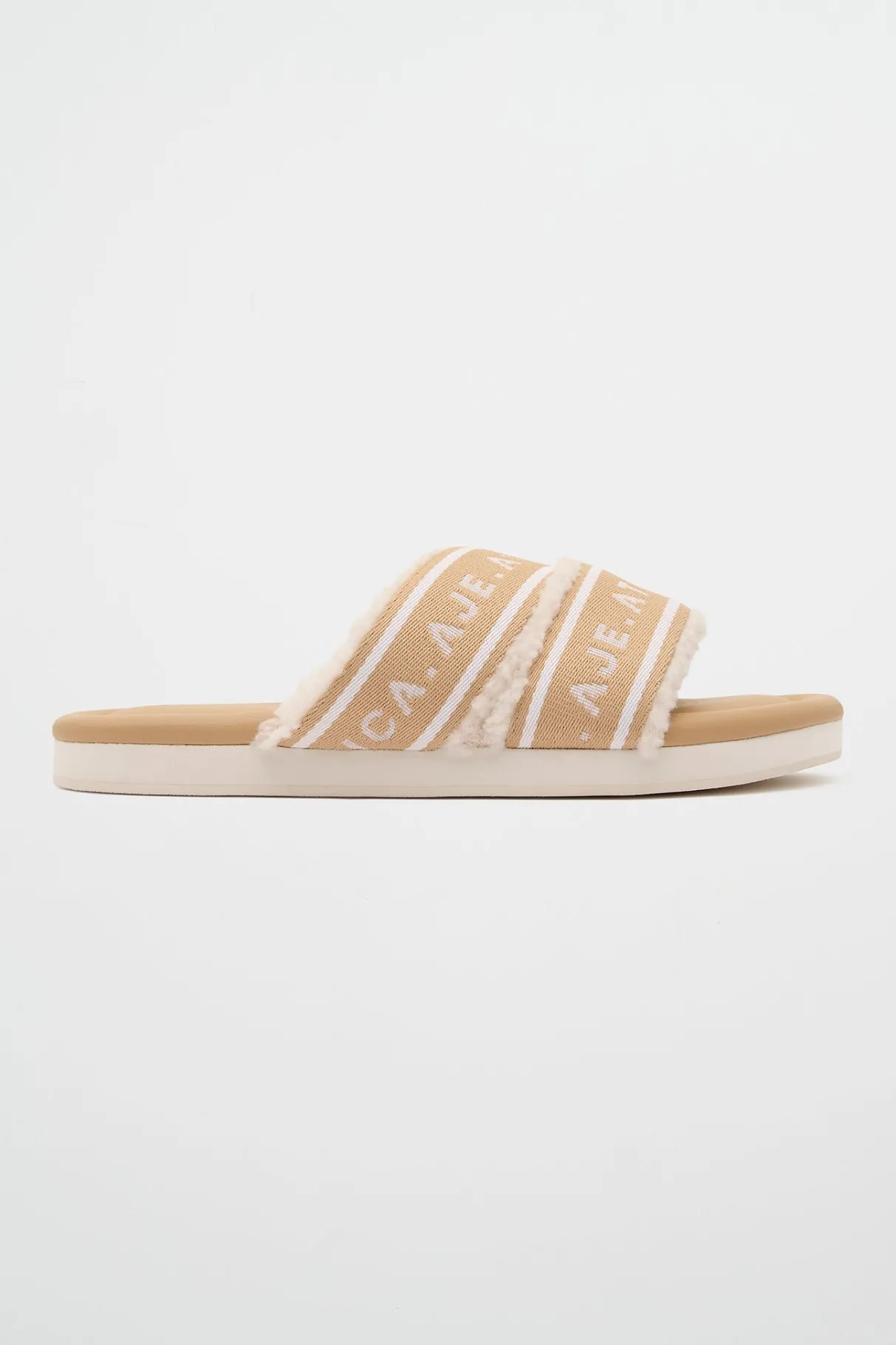 logotape_shearling_slides__1.webp Fashion Aje ATHLETICA Logotape Shearling Slides 938 Latte Beige