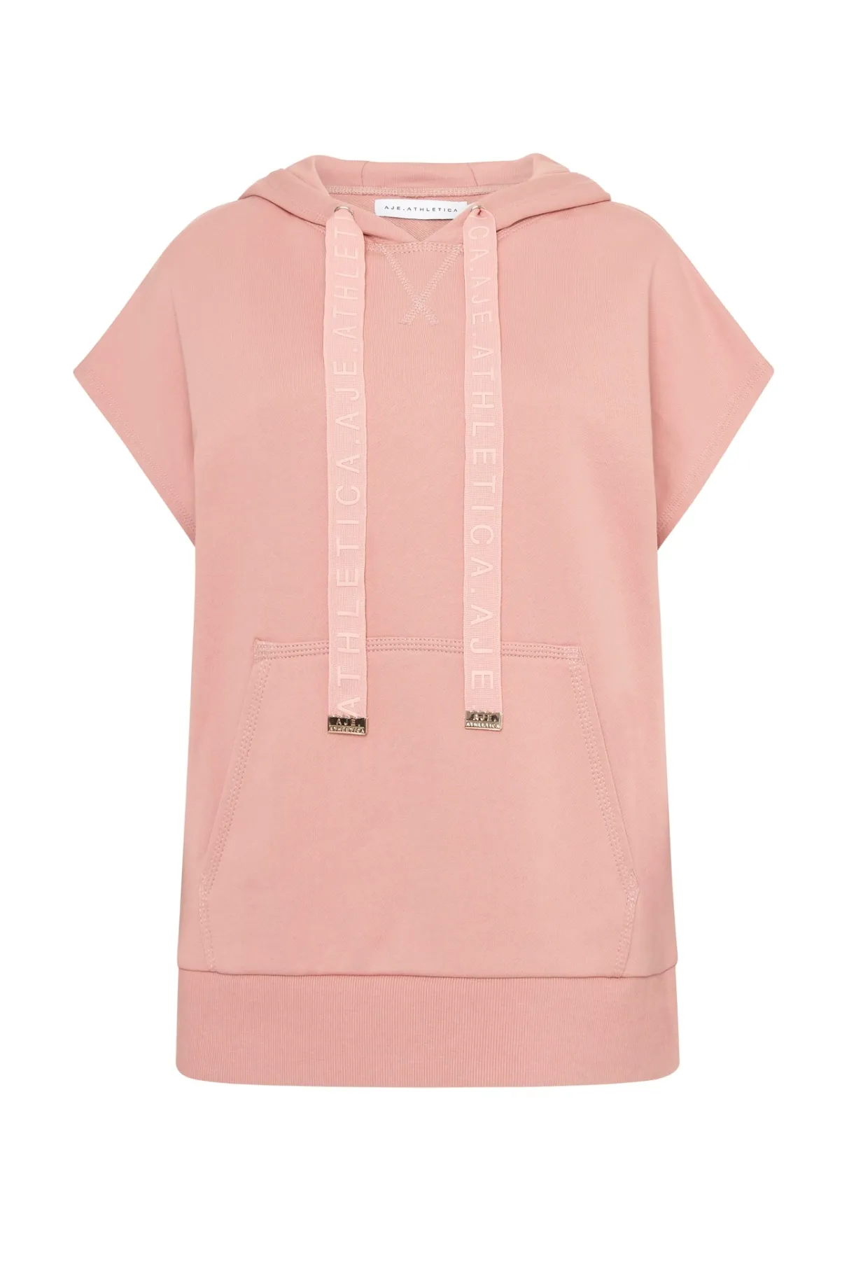 logotape_short_sleeve_hoodie__1-1.webp Cheap Aje ATHLETICA Logotape Short Sleeve Hoodie 403 Sunset Pink