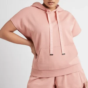Cheap Aje ATHLETICA Logotape Short Sleeve Hoodie 403 Sunset Pink