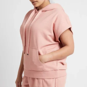 Cheap Aje ATHLETICA Logotape Short Sleeve Hoodie 403 Sunset Pink