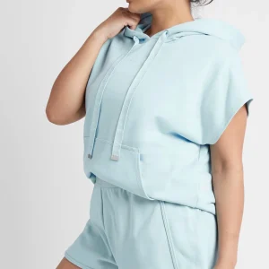 Online Aje ATHLETICA Logotape Short Sleeve Hoodie 403 Ice Blue