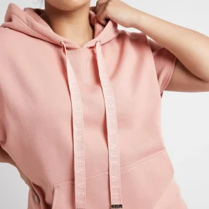 Cheap Aje ATHLETICA Logotape Short Sleeve Hoodie 403 Sunset Pink