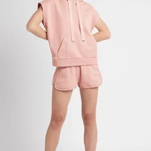Cheap Aje ATHLETICA Logotape Short Sleeve Hoodie 403 Sunset Pink
