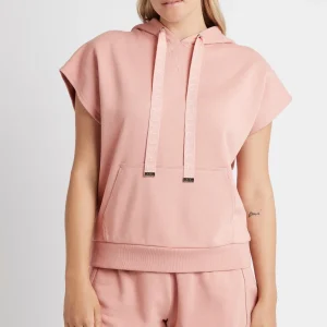 Cheap Aje ATHLETICA Logotape Short Sleeve Hoodie 403 Sunset Pink