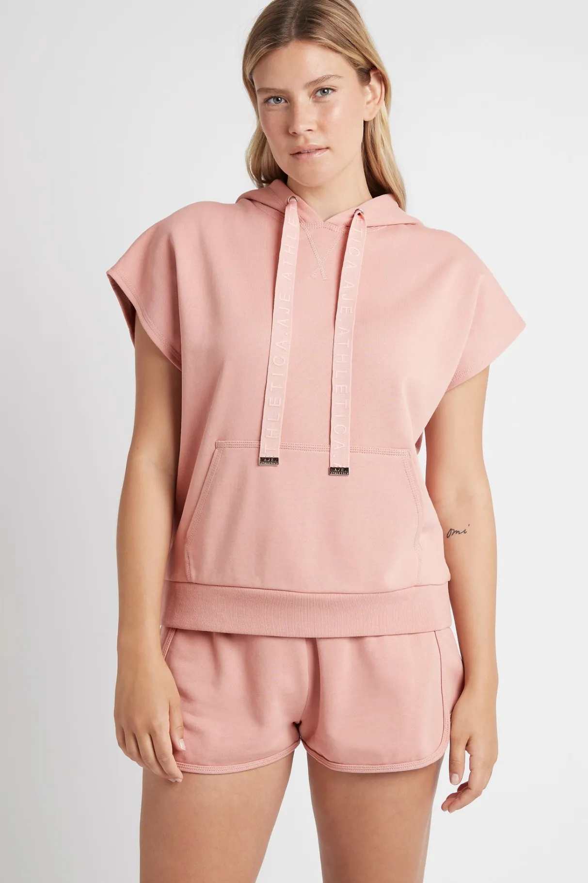 logotape_short_sleeve_hoodie__6-1.webp Cheap Aje ATHLETICA Logotape Short Sleeve Hoodie 403 Sunset Pink