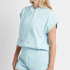 Online Aje ATHLETICA Logotape Short Sleeve Hoodie 403 Ice Blue