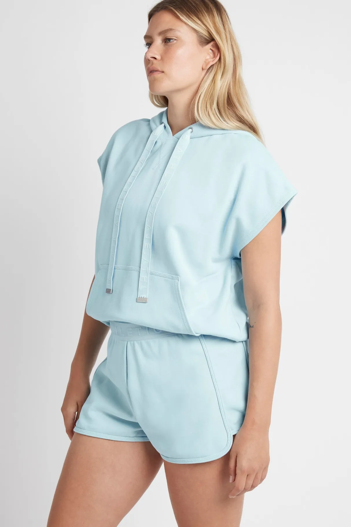 logotape_short_sleeve_hoodie__7.webp Online Aje ATHLETICA Logotape Short Sleeve Hoodie 403 Ice Blue