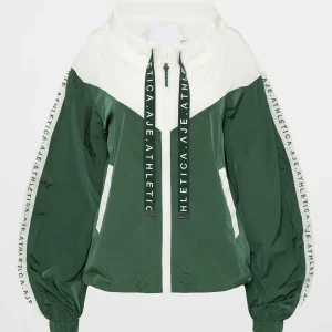 Outlet Aje ATHLETICA Logotape Spray Jacket 762 Pine Green White