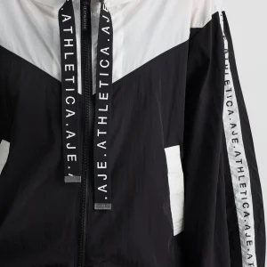 Sale Aje ATHLETICA Logotape Spray Jacket 762 Black/White