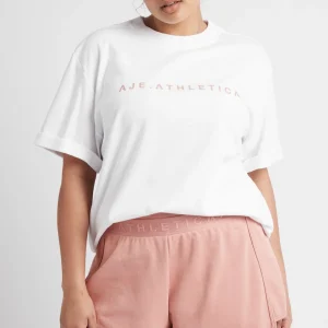 Shop Aje ATHLETICA Logotape Sweat Shorts 604 Sunset Pink