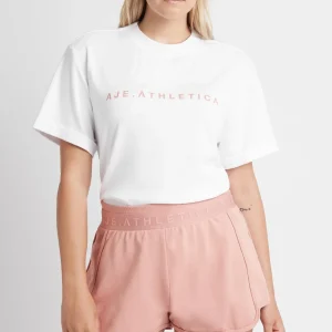 Shop Aje ATHLETICA Logotape Sweat Shorts 604 Sunset Pink
