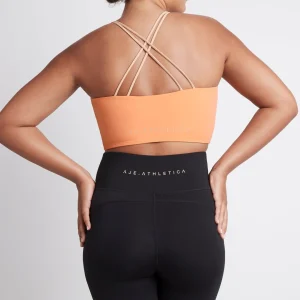 Fashion Aje ATHLETICA Long Bike Shorts 606 Black/Tangerine Orange