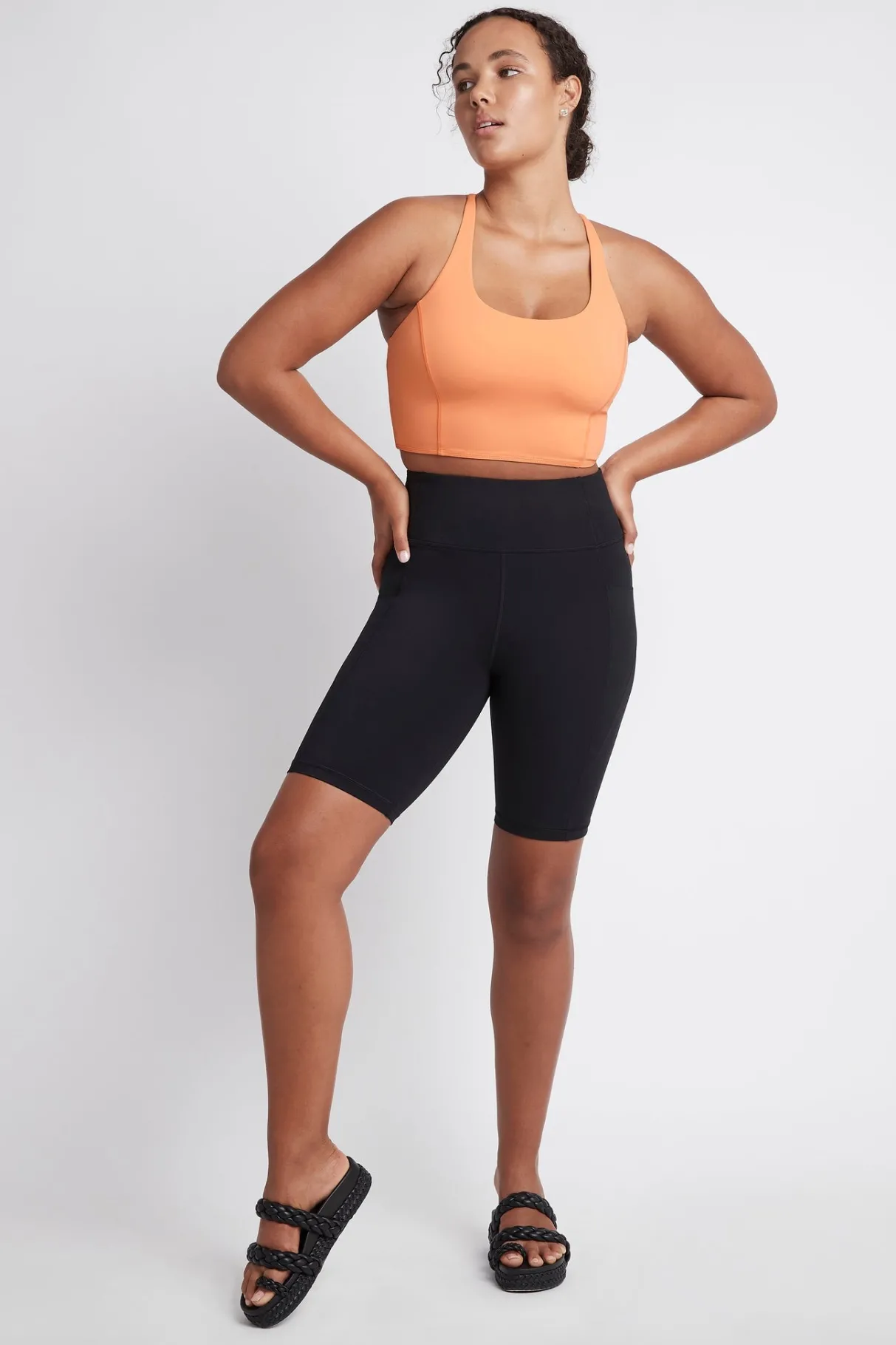 long_bike_shorts__11-1.webp Fashion Aje ATHLETICA Long Bike Shorts 606 Black/Tangerine Orange