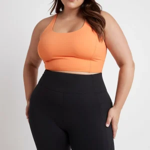 Fashion Aje ATHLETICA Long Bike Shorts 606 Black/Tangerine Orange