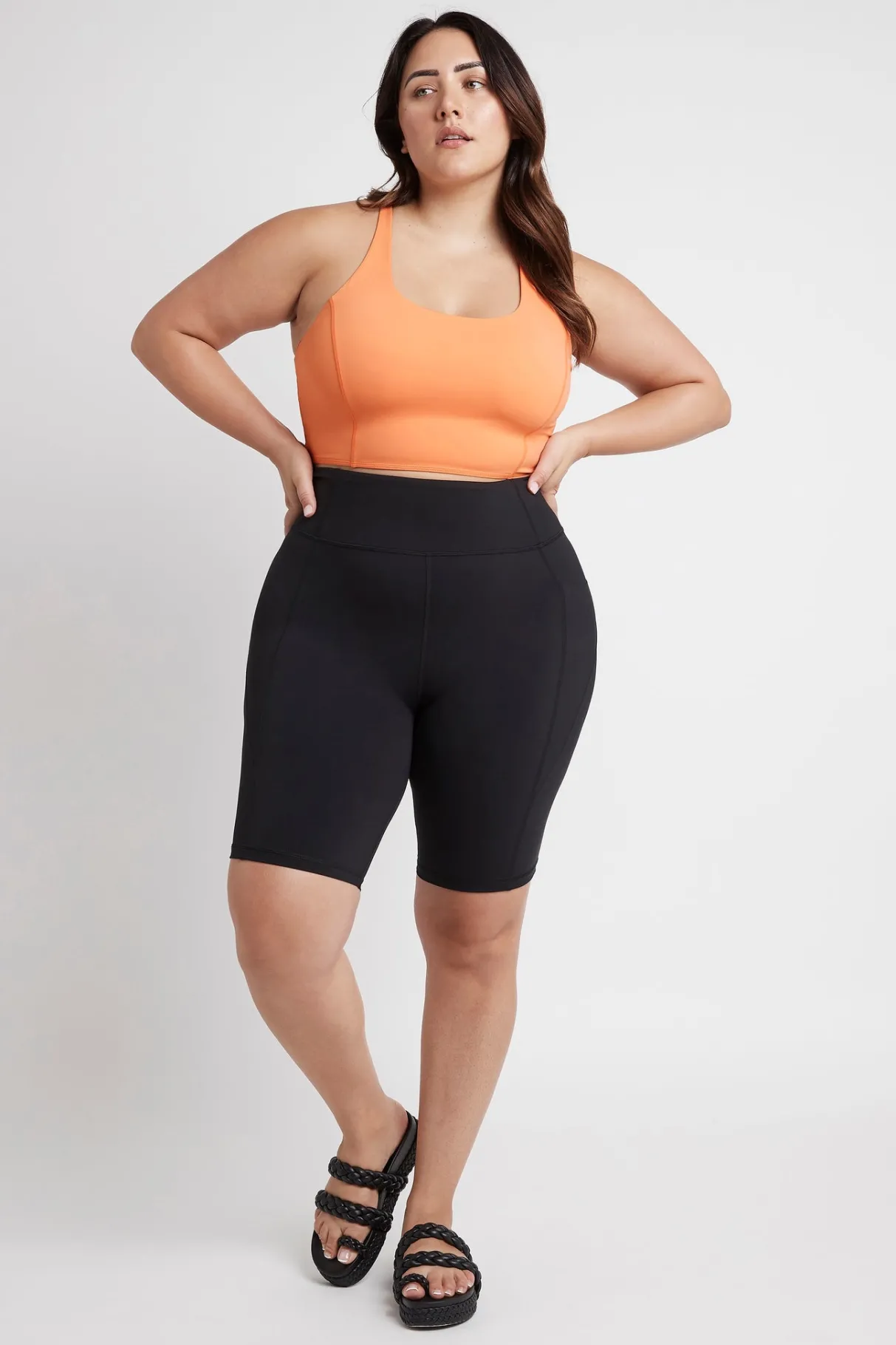 long_bike_shorts__14-1.webp Fashion Aje ATHLETICA Long Bike Shorts 606 Black/Tangerine Orange