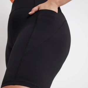 Fashion Aje ATHLETICA Long Bike Shorts 606 Black/Tangerine Orange