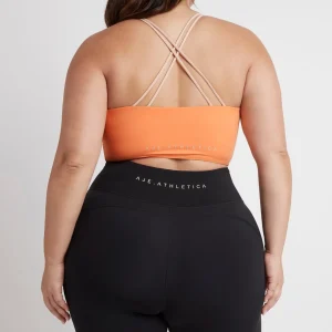 Fashion Aje ATHLETICA Long Bike Shorts 606 Black/Tangerine Orange