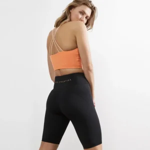 Fashion Aje ATHLETICA Long Bike Shorts 606 Black/Tangerine Orange