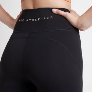 Fashion Aje ATHLETICA Long Bike Shorts 606 Black/Tangerine Orange