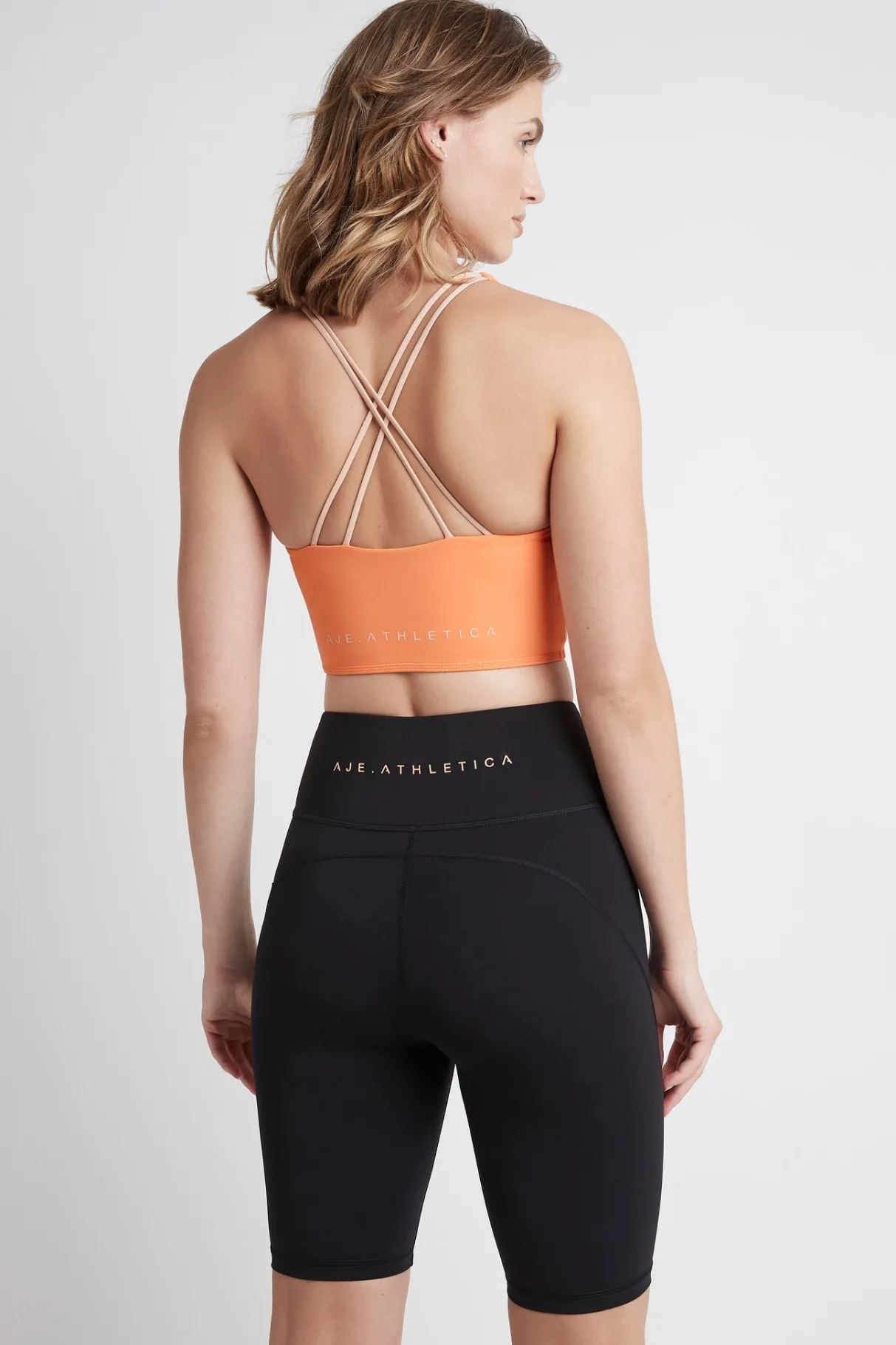long_bike_shorts__5-1.webp Fashion Aje ATHLETICA Long Bike Shorts 606 Black/Tangerine Orange