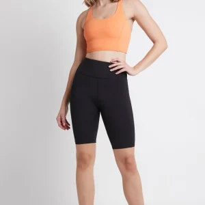 Fashion Aje ATHLETICA Long Bike Shorts 606 Black/Tangerine Orange