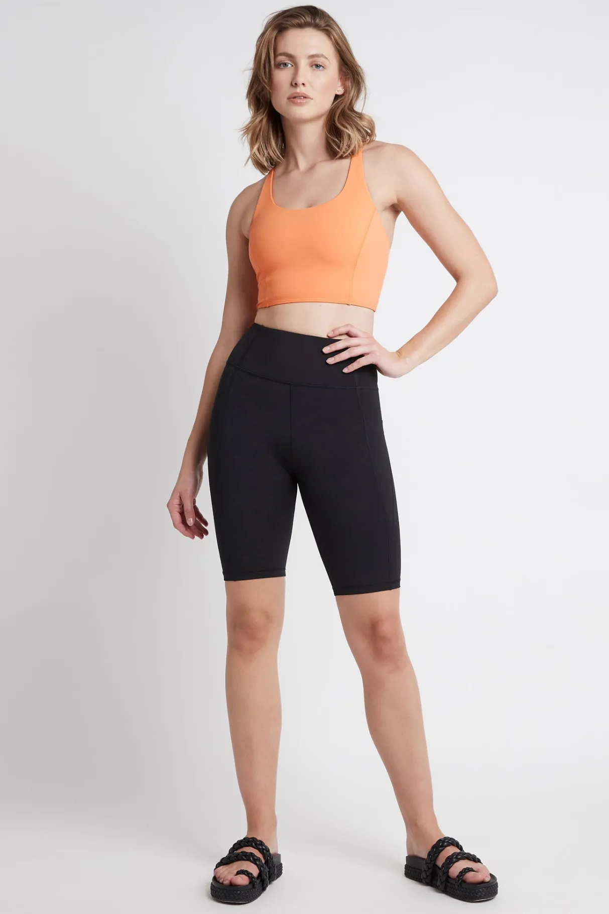 long_bike_shorts__6-1.webp Fashion Aje ATHLETICA Long Bike Shorts 606 Black/Tangerine Orange
