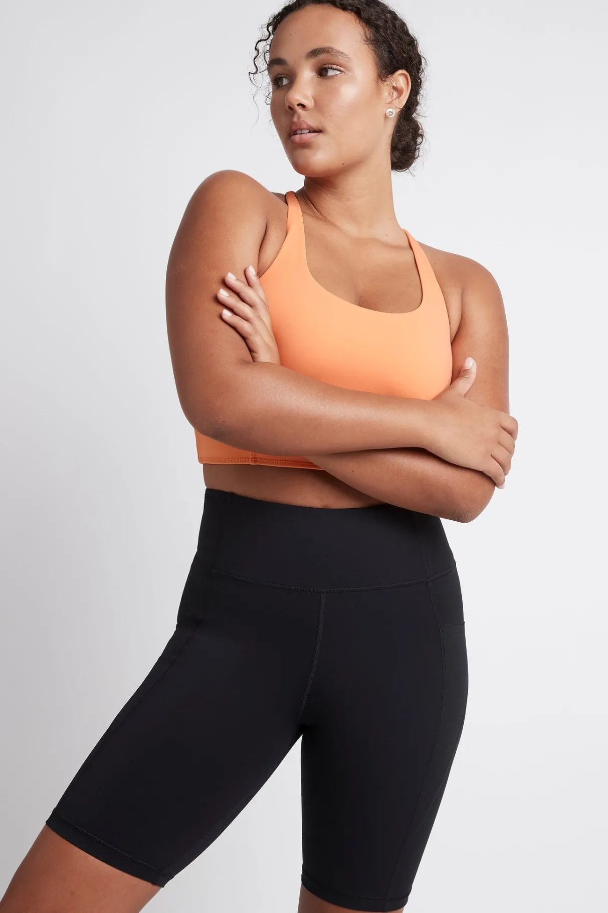 long_bike_shorts__7-1.webp Fashion Aje ATHLETICA Long Bike Shorts 606 Black/Tangerine Orange