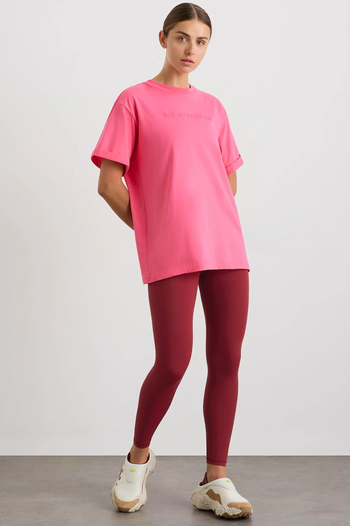 long_classic_tee__2.webp Outlet Aje ATHLETICA Long Classic Tee 102 Rouge Pink