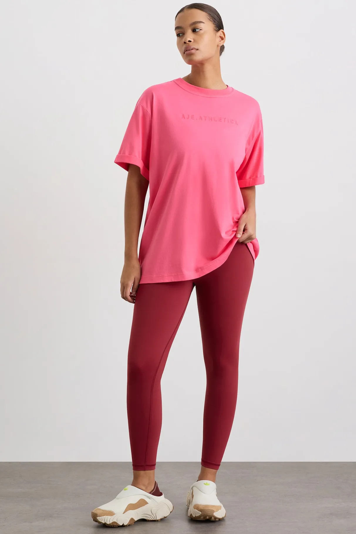 long_classic_tee__7.webp Outlet Aje ATHLETICA Long Classic Tee 102 Rouge Pink