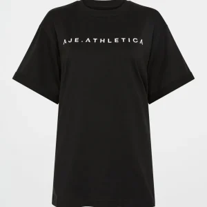 Discount Aje ATHLETICA Long Jersey Logo Tee 102 Black/White Logo