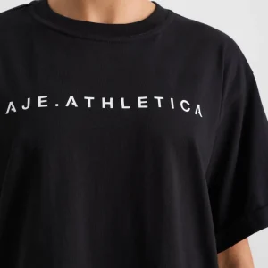 Discount Aje ATHLETICA Long Jersey Logo Tee 102 Black/White Logo