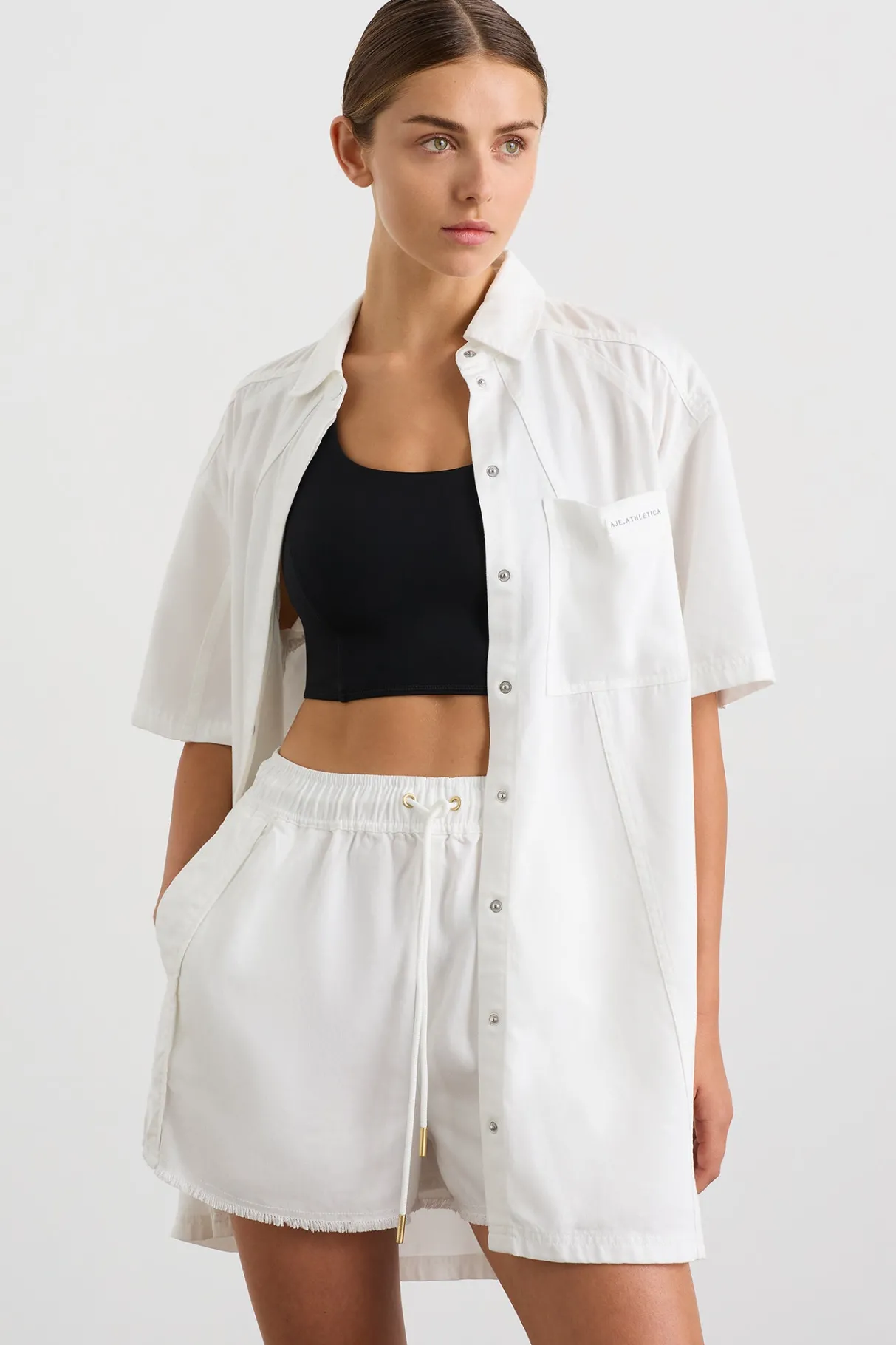 long_line_shirt__0.webp Online Aje ATHLETICA Long Line Shirt 425 White