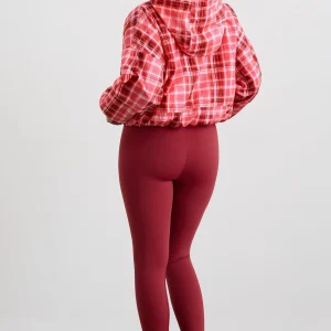 Shop Aje ATHLETICA Long Line Spray Jacket Blurred Pink Check