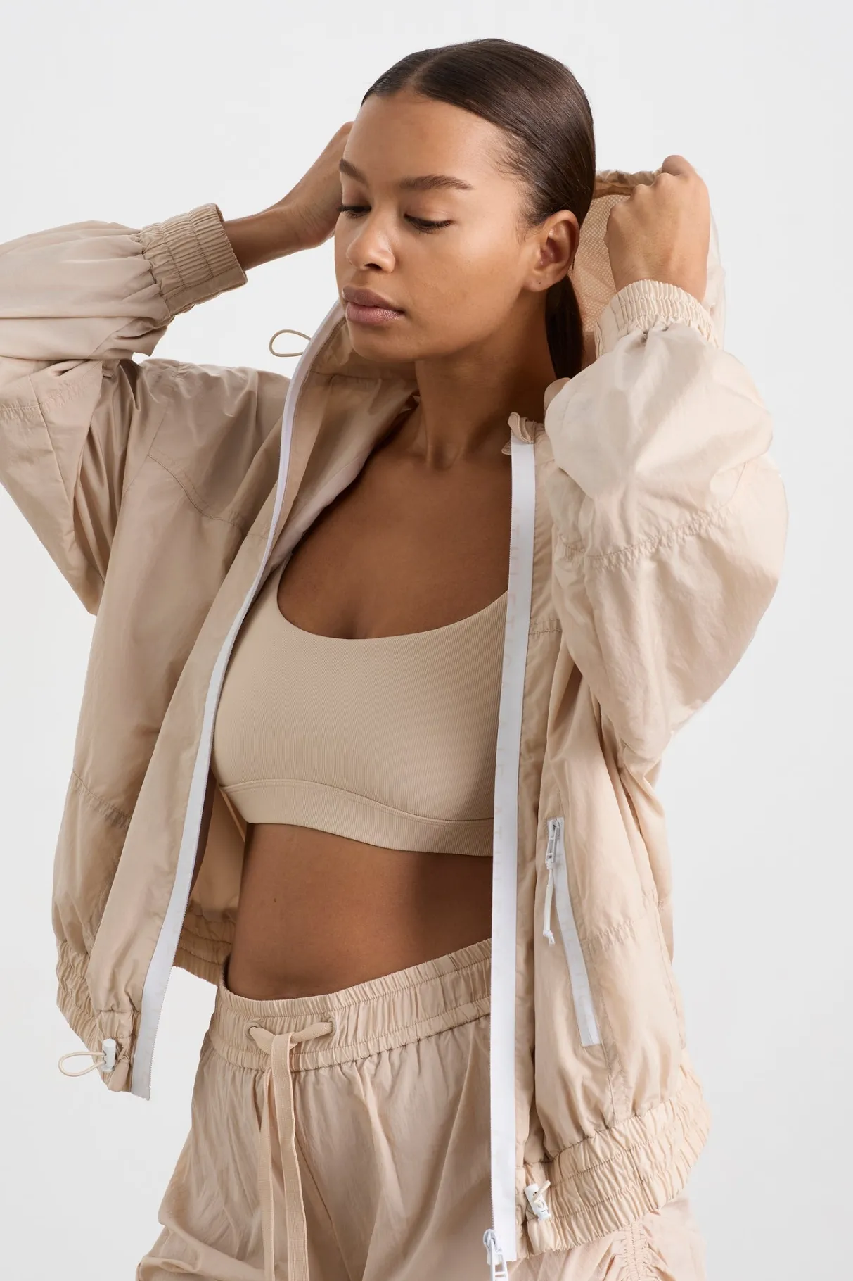 long_line_spray_jacket_9.webp Shop Aje ATHLETICA Long Line Spray Jacket Latte Beige