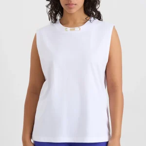 New Aje ATHLETICA Long Line Tank 101 White