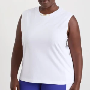New Aje ATHLETICA Long Line Tank 101 White