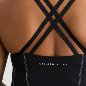 Outlet Aje ATHLETICA Long Line Top Stitch Tank 123 Black