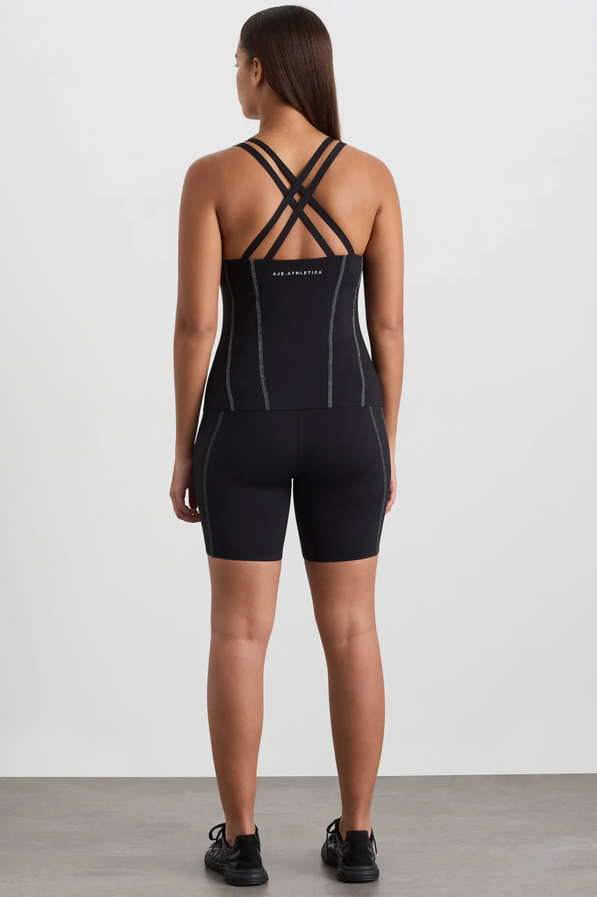 long_line_top_stitch_tank__8.webp Outlet Aje ATHLETICA Long Line Top Stitch Tank 123 Black
