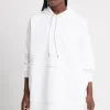 New Aje ATHLETICA Long Sleeve Hoodie Dress 804 White/Gold