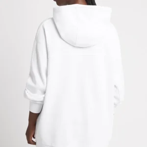 New Aje ATHLETICA Long Sleeve Hoodie Dress 804 White/Gold