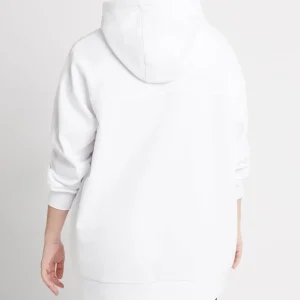 New Aje ATHLETICA Long Sleeve Hoodie Dress 804 White/Gold