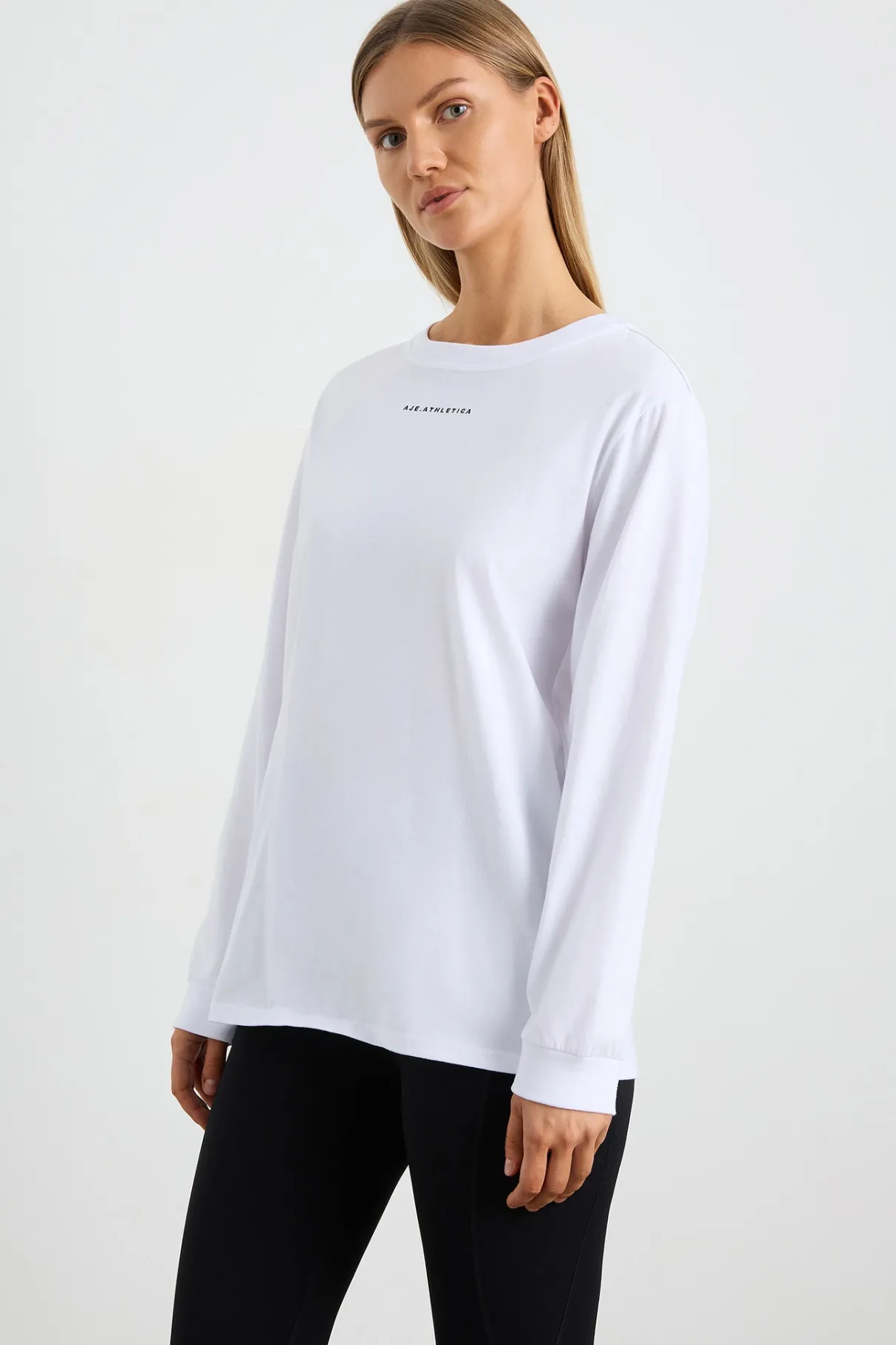 long_sleeve_logo_tee__0.webp Cheap Aje ATHLETICA Long Sleeve Logo Tee 127 White