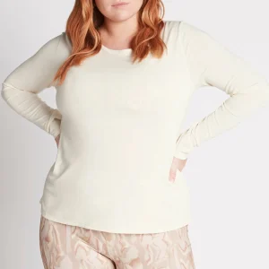 Flash Sale Aje ATHLETICA Long Sleeve Yoga Top 121 Light Ivory
